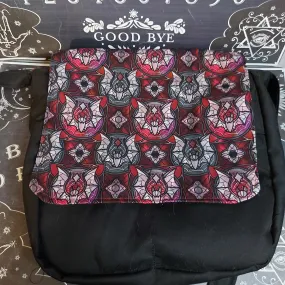 STAINED GLASS BATS MESSENGER BAG