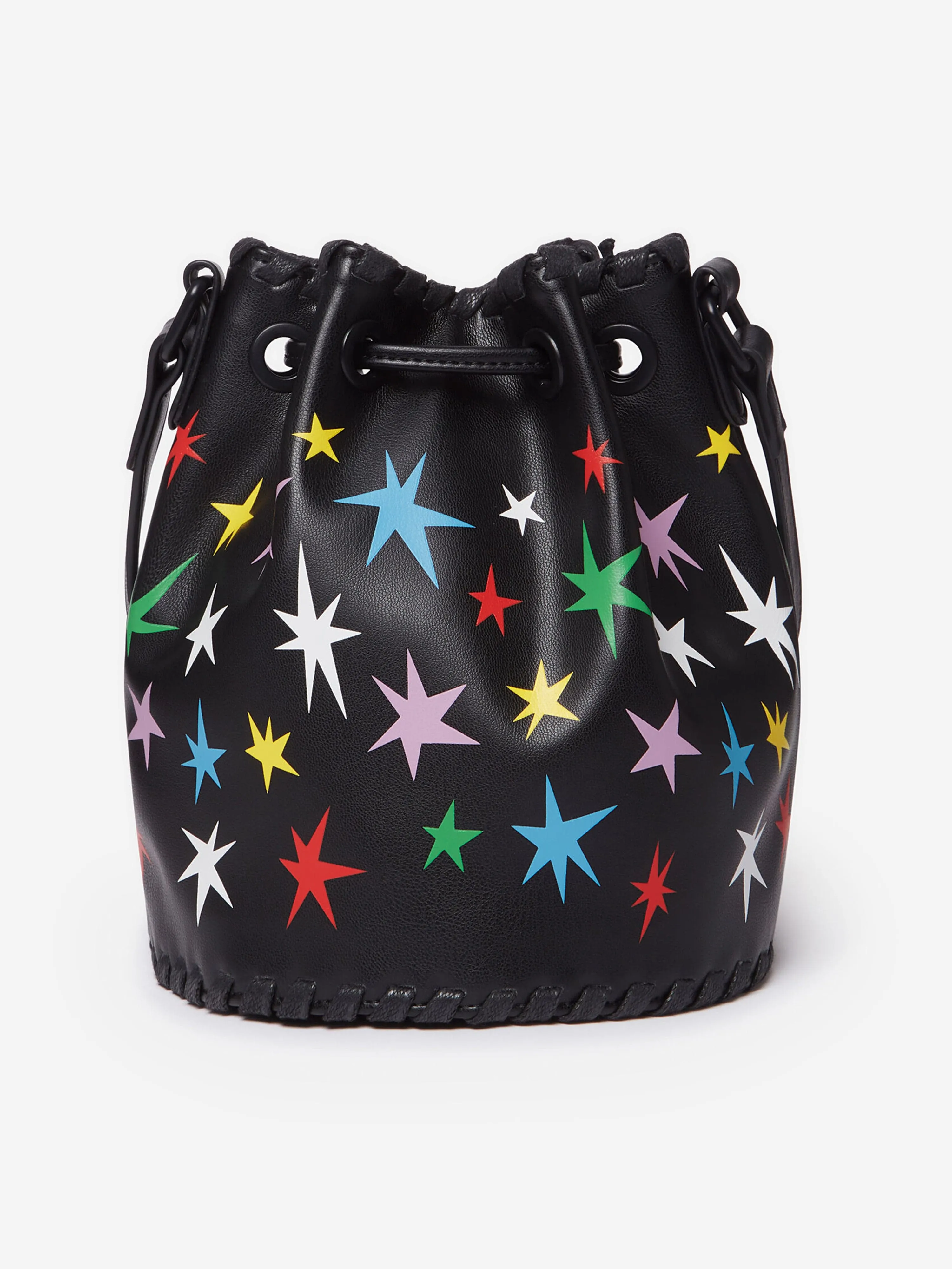 Stella McCartney Girls Star Bucket Bag in Black (23 cm)