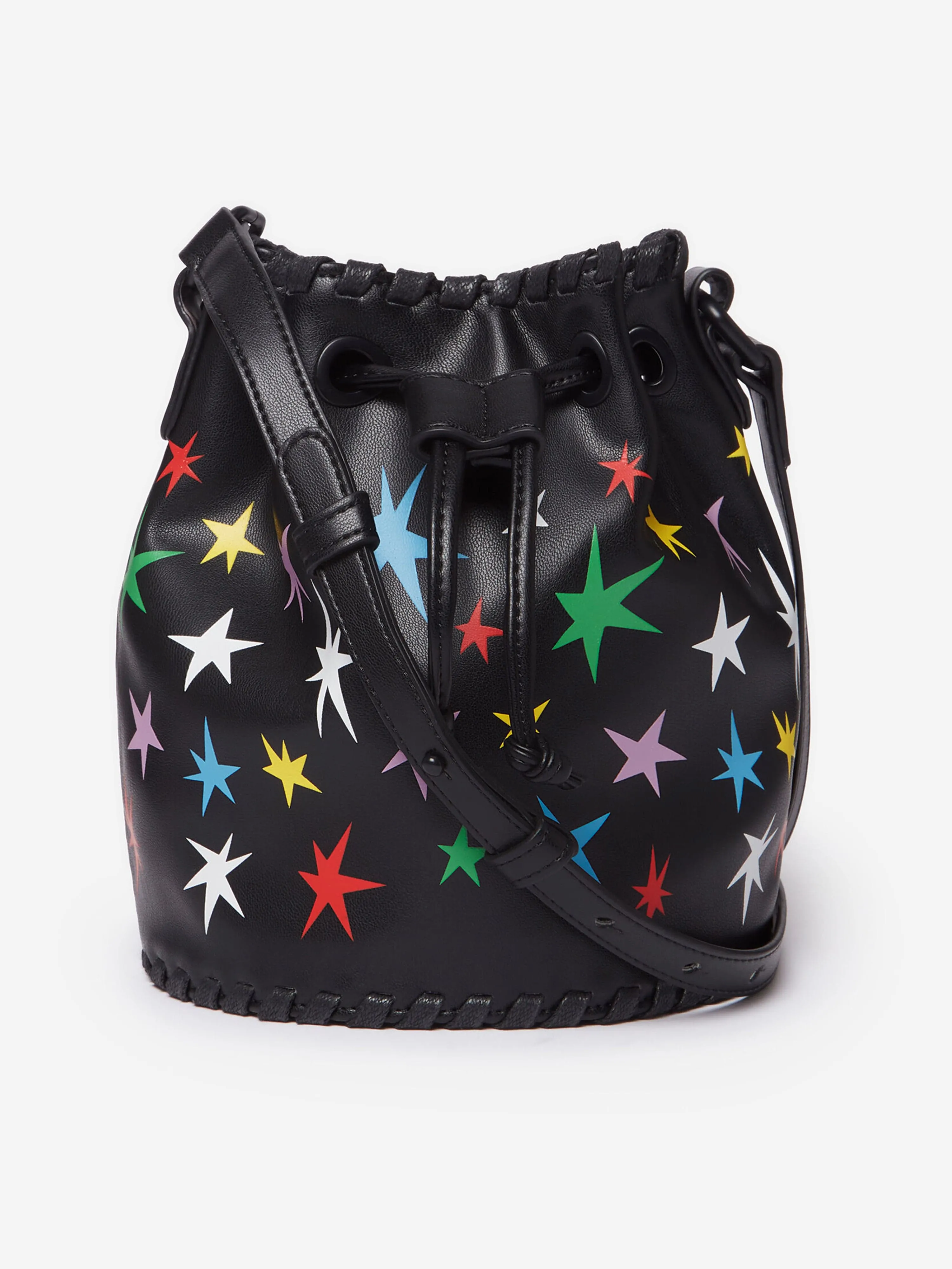 Stella McCartney Girls Star Bucket Bag in Black (23 cm)