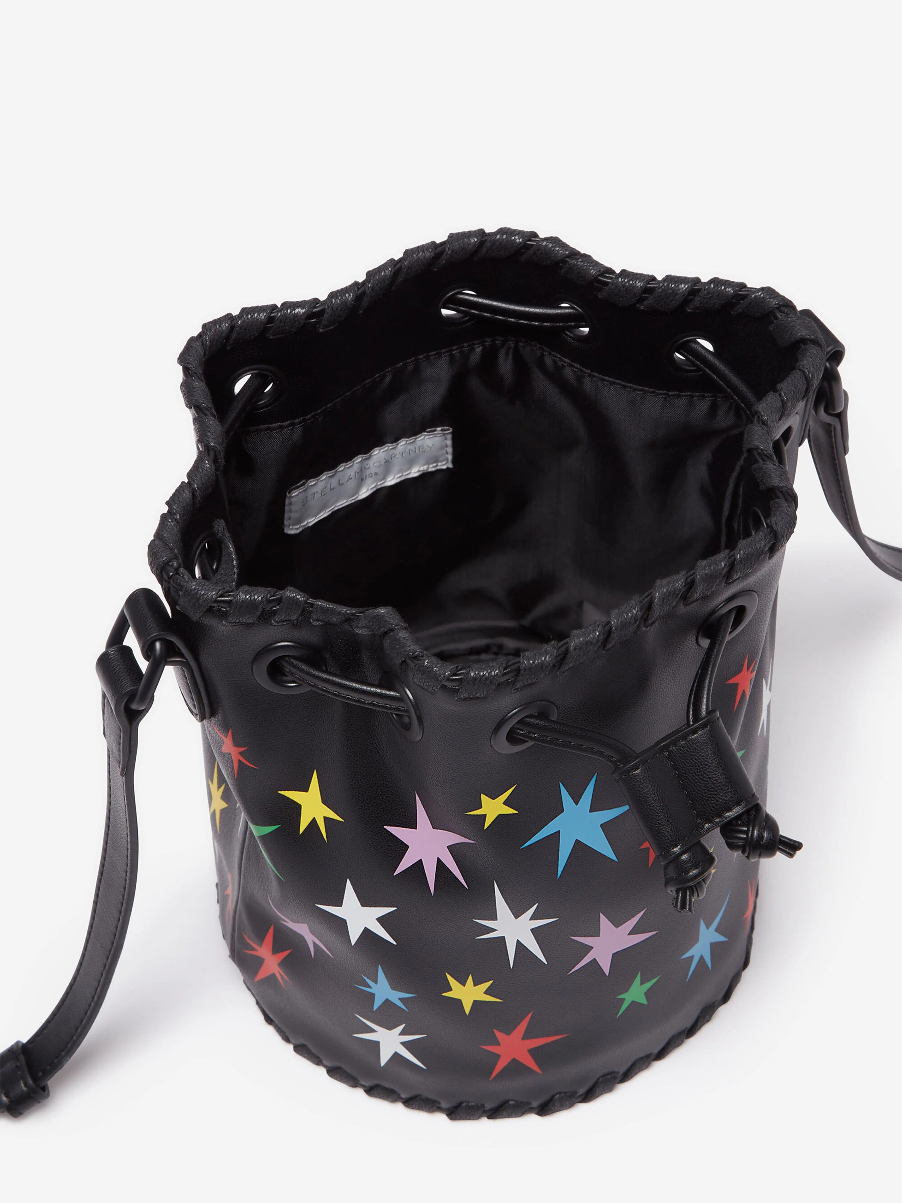 Stella McCartney Girls Star Bucket Bag in Black (23 cm)