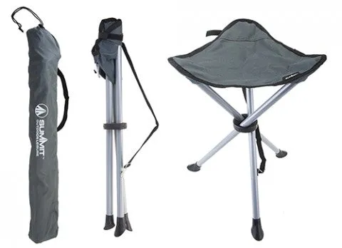 Summit Tripod Stool With Carry  Bag - Slate Grey