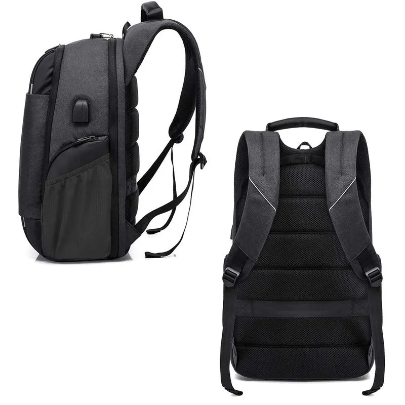 THE CLOWNFISH Anti-Theft Water Resistant Laptop Backpack With Usb Charging And Tsa Lock (Black) (Medium Size), 25 Litre