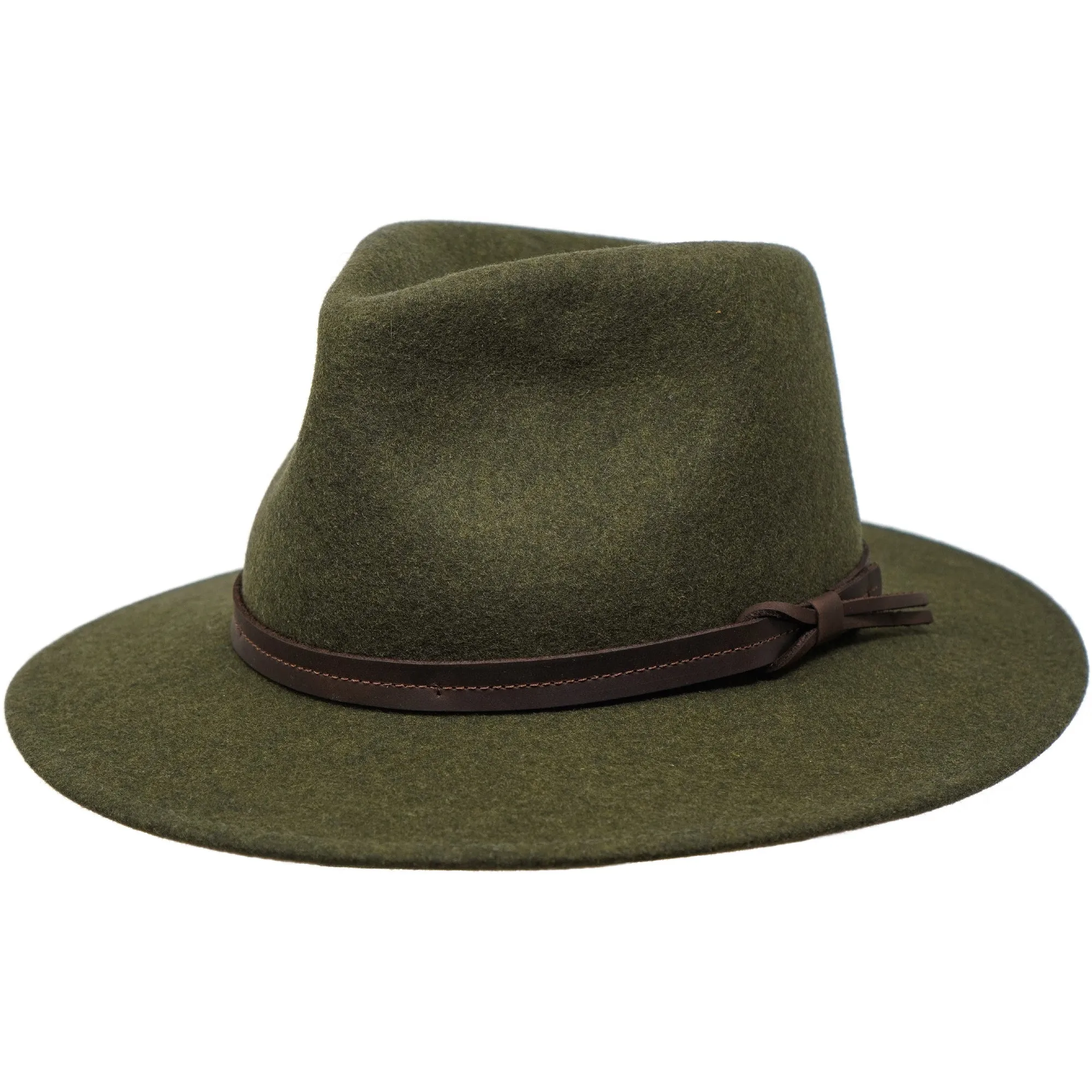 The Lawrence - Flat Brimmed Fedora Trilby Felt Hat