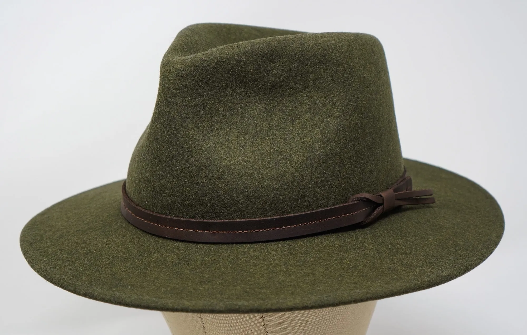 The Lawrence - Flat Brimmed Fedora Trilby Felt Hat