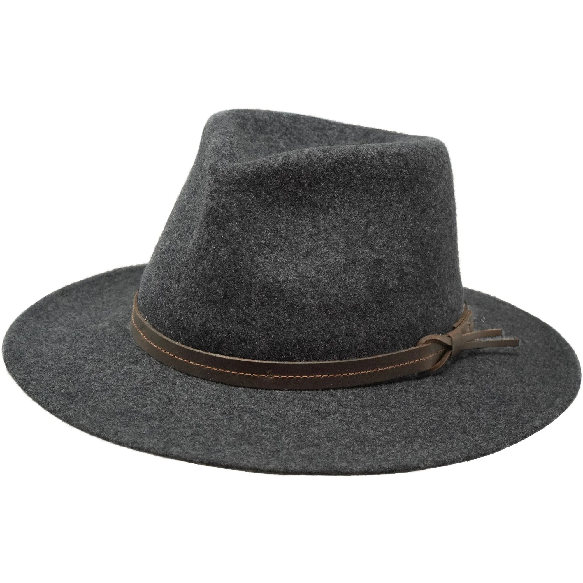 The Lawrence - Flat Brimmed Fedora Trilby Felt Hat