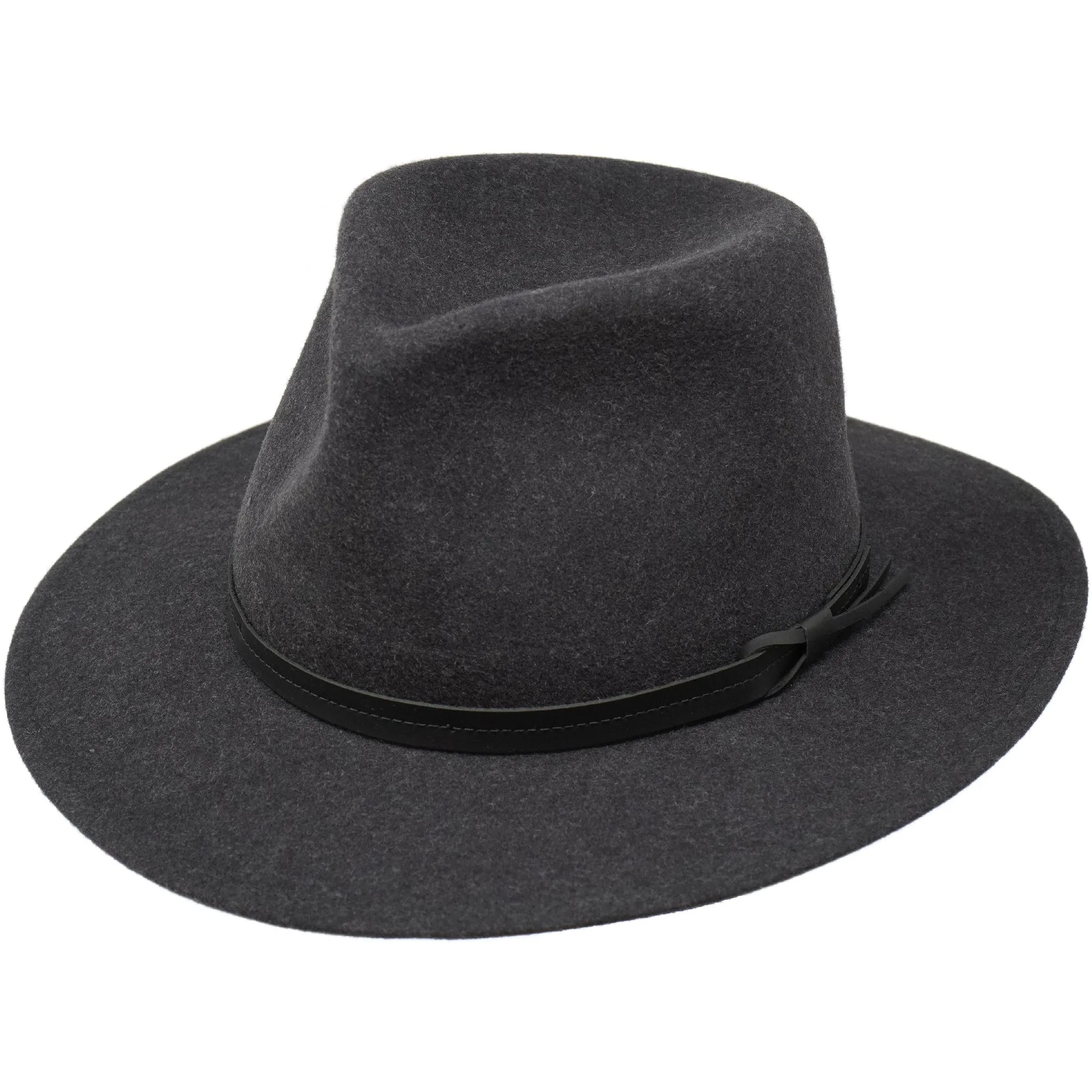 The Lawrence - Flat Brimmed Fedora Trilby Felt Hat