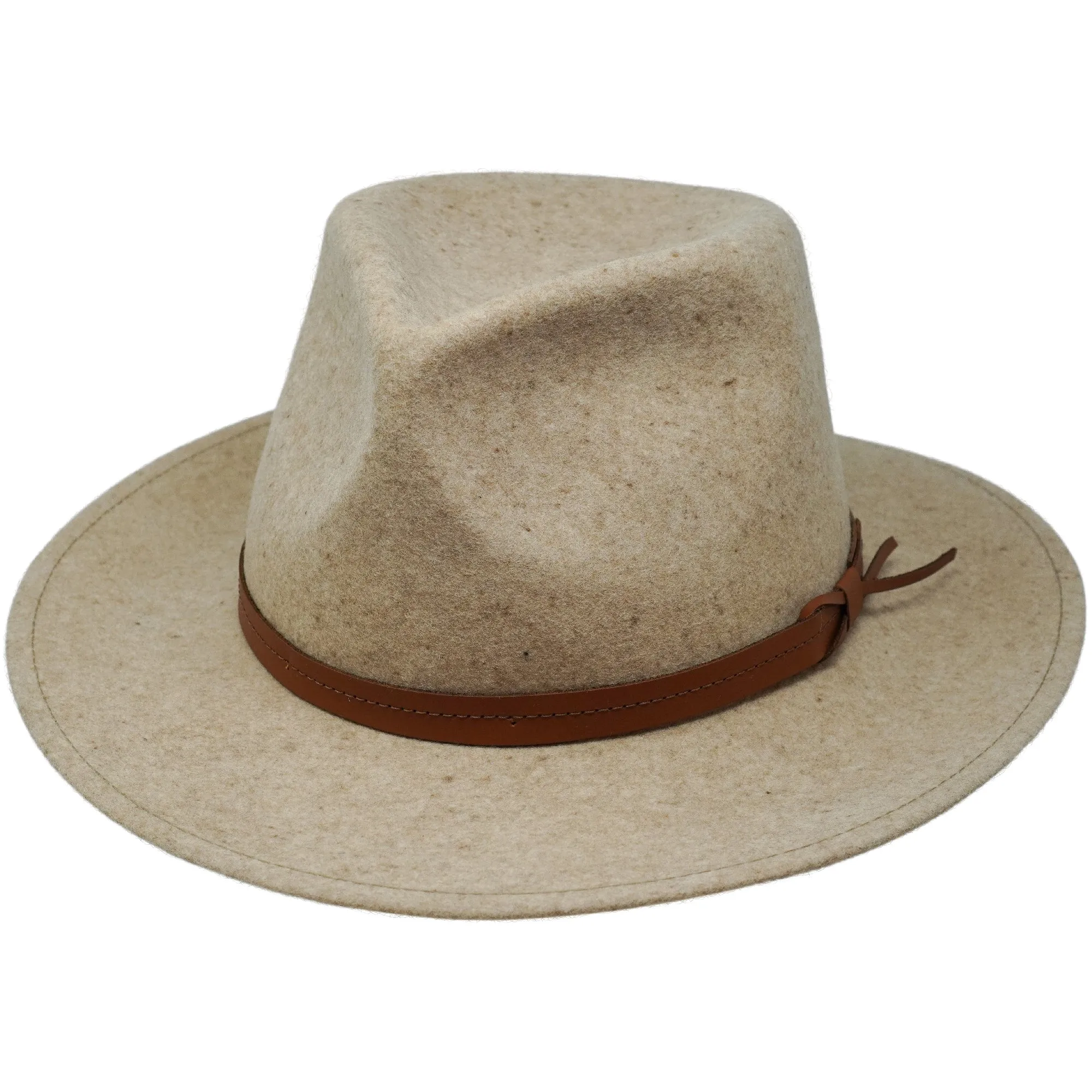 The Lawrence - Flat Brimmed Fedora Trilby Felt Hat