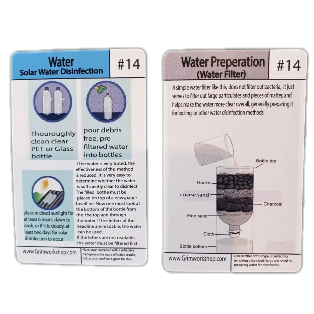 Tip Card #14 Solar Water Disinfection and Water Filter : How to Purify Water with the Sun and a DIY Water Pre Filter