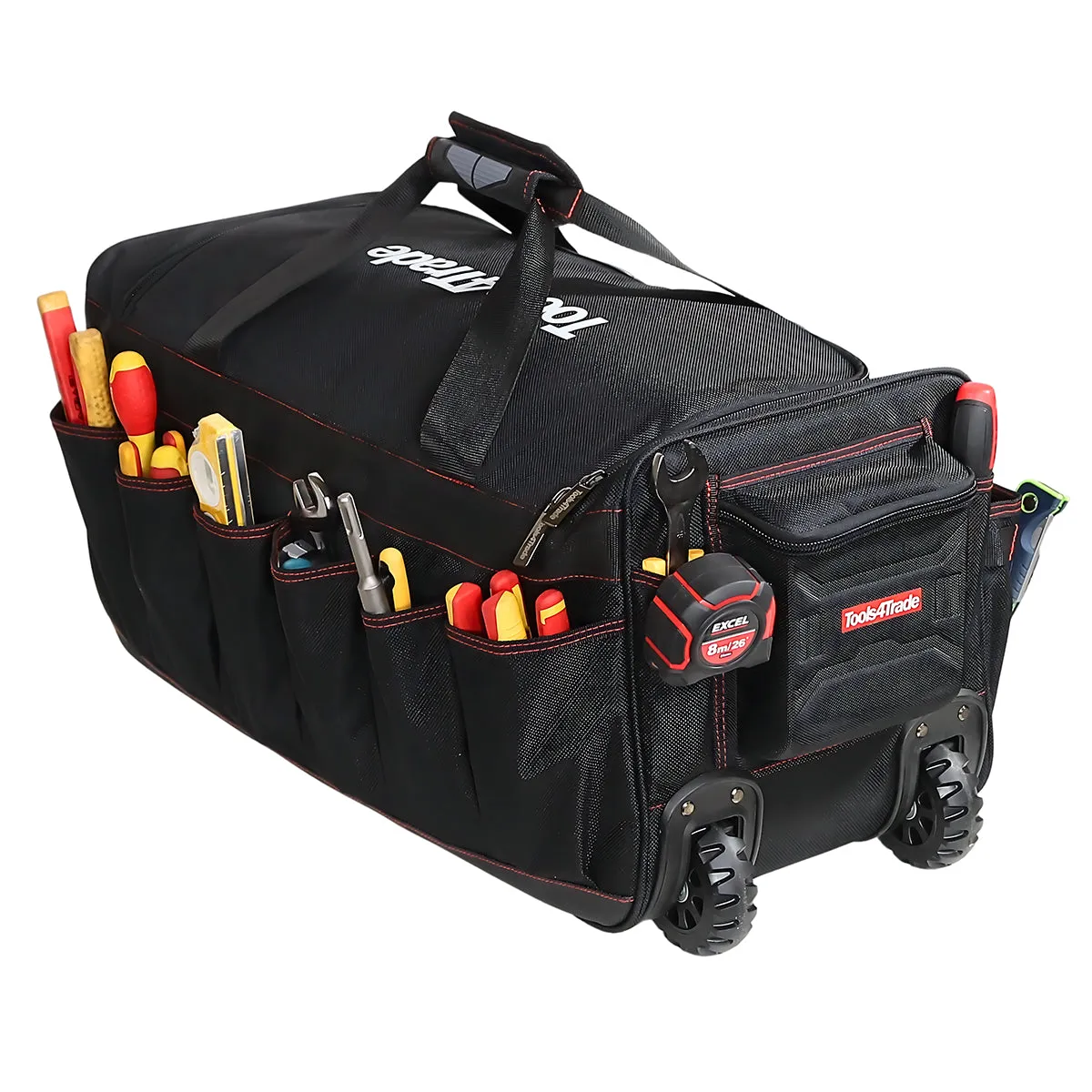 Tools4Trade 26" Heavy Duty Tool Bag with Wheels Black