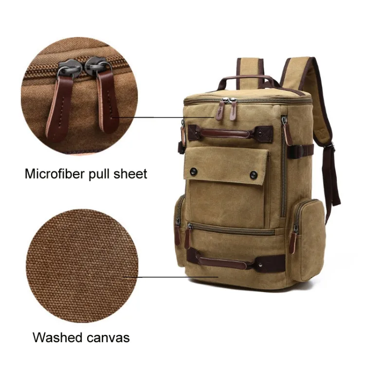 Travel Canvas Large Capacity Computer Backpack(Yellow Camouflage)