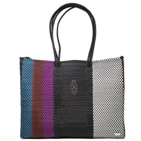 TRAVEL STRIPED TOTE WITH CLUTCH