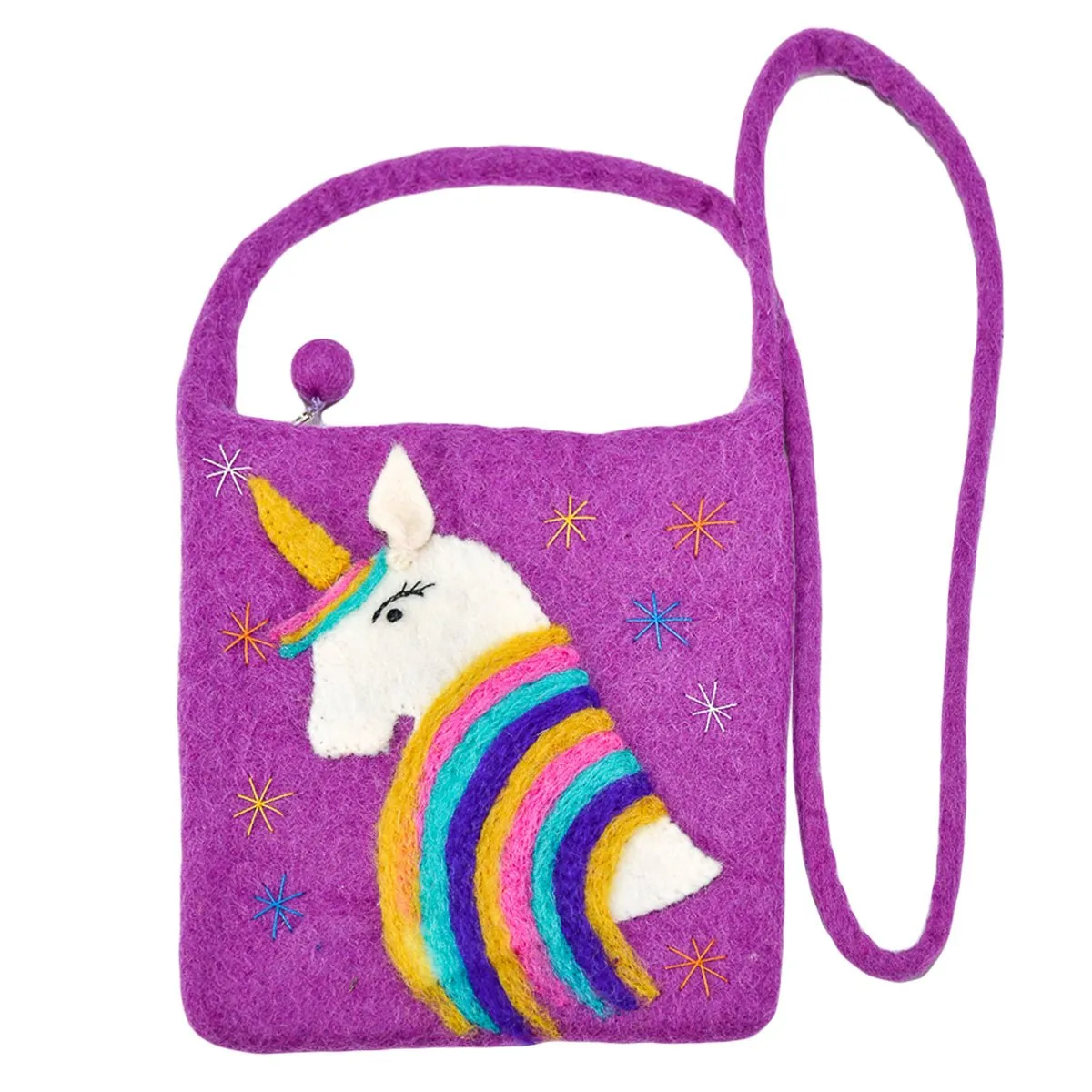 Unicorn with Stars Cross-Body Bag