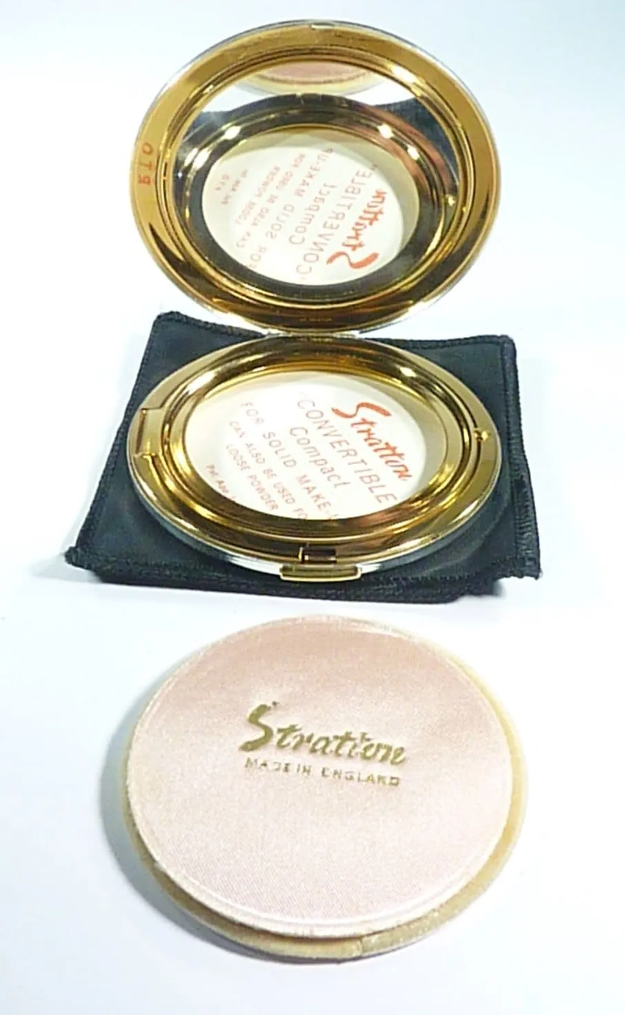 Unused Rare Boxed Silver Plated Stratton Compact Mirror