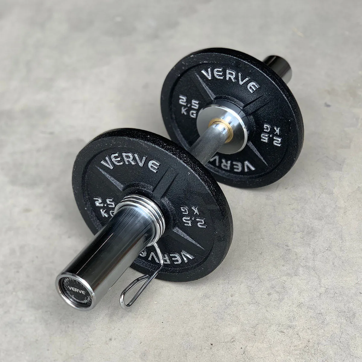 VERVE - Olympic Dumbbell Handles with Bushings (Pair of 2)