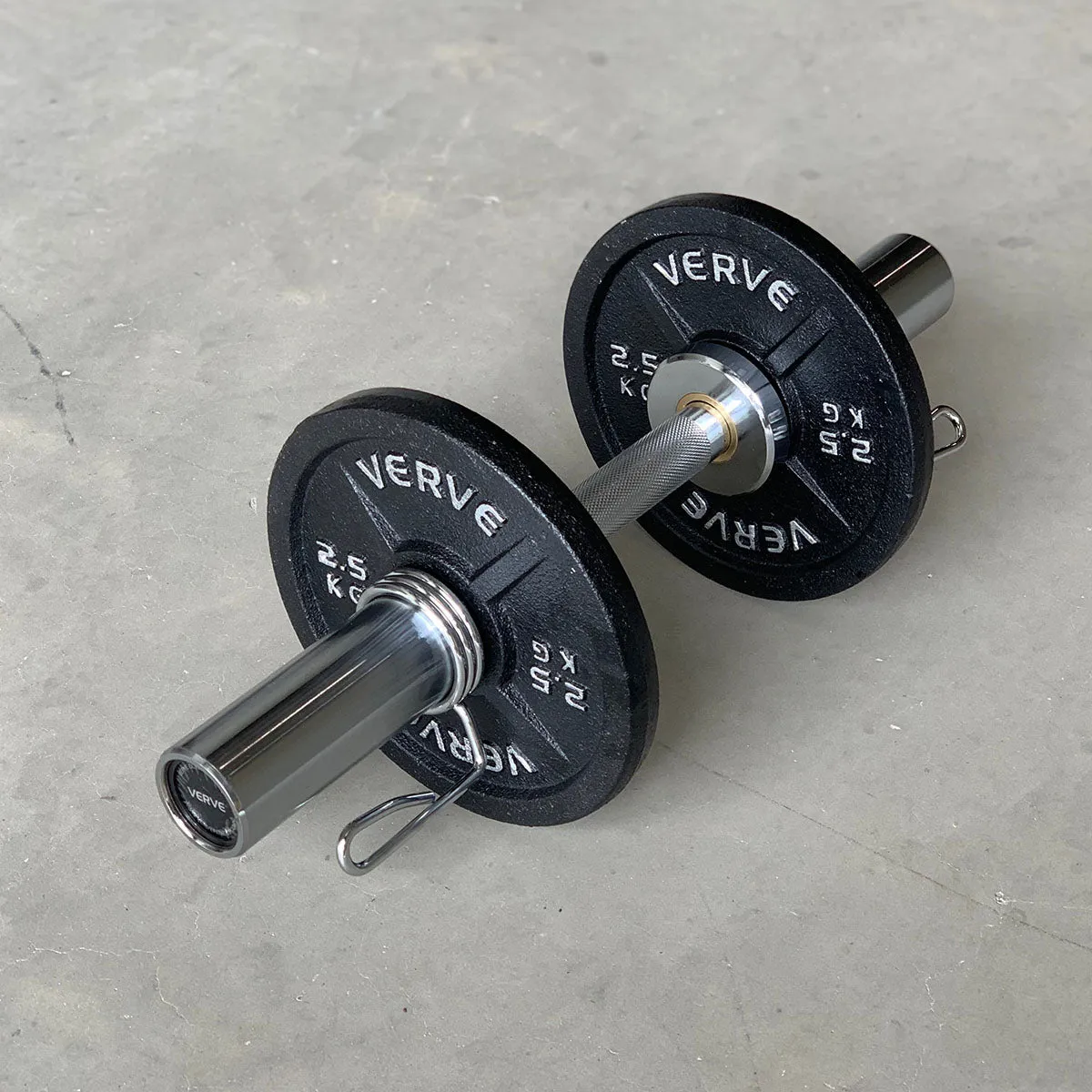 VERVE - Olympic Dumbbell Handles with Bushings (Pair of 2)