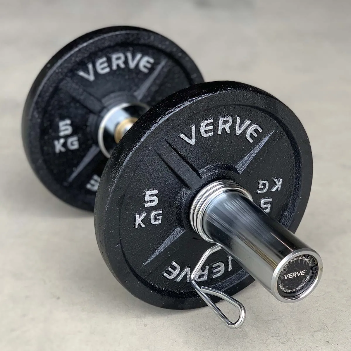 VERVE - Olympic Dumbbell Handles with Bushings (Pair of 2)