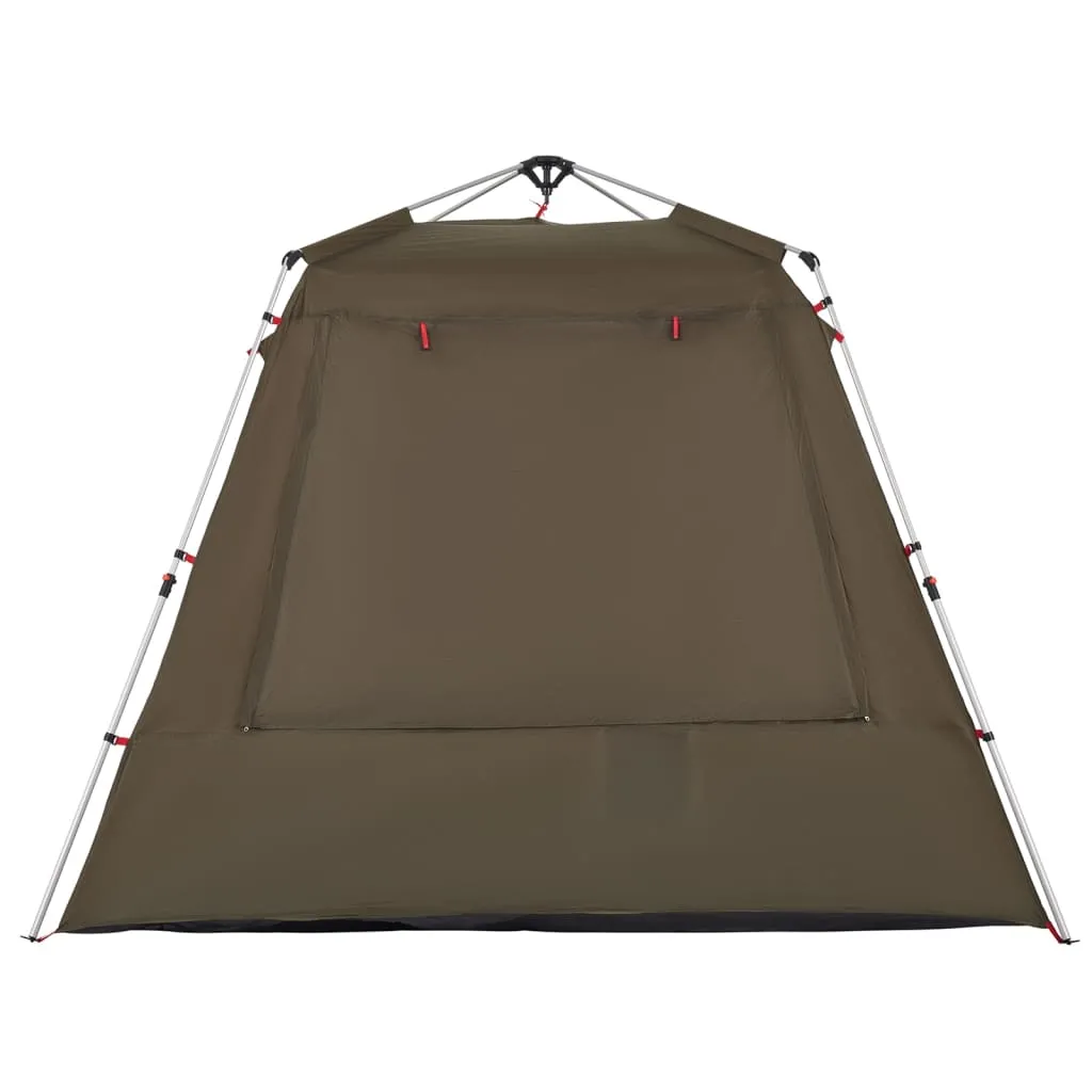 vidaXL Fishing Tent 4-Person Olive Green Quick Release