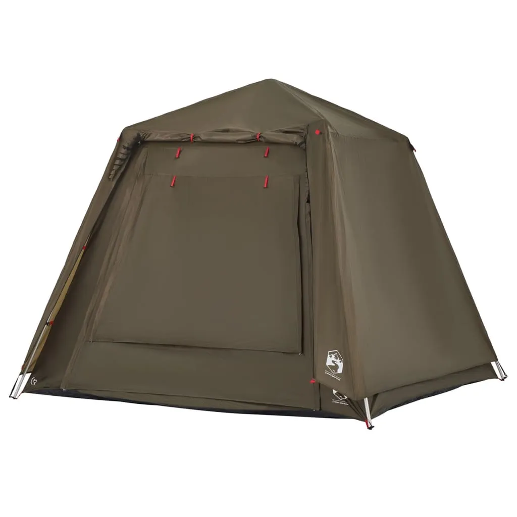 vidaXL Fishing Tent 4-Person Olive Green Quick Release