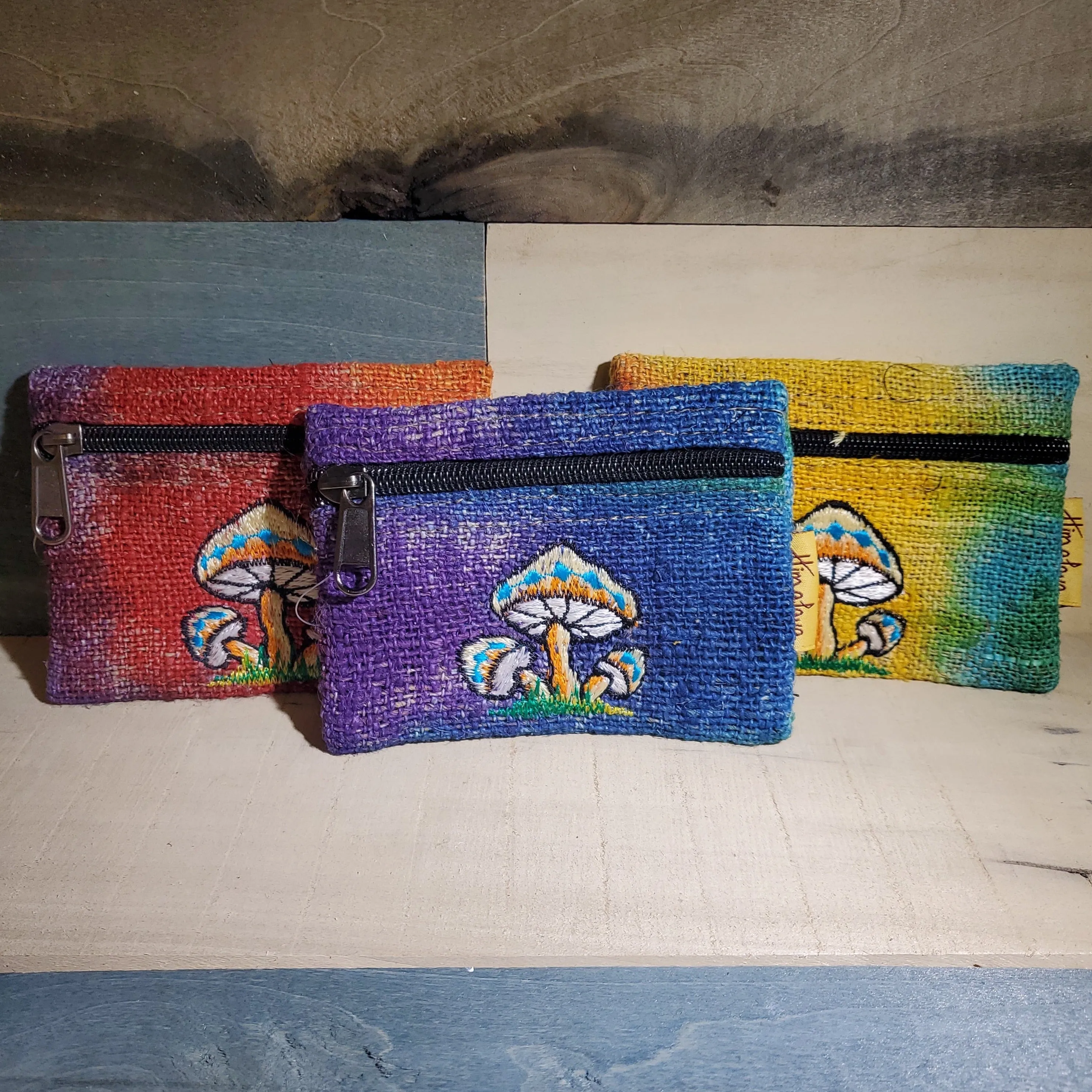 Wallet - Hemp Mushroom Tie Dye - Each Unique - Random Ship!