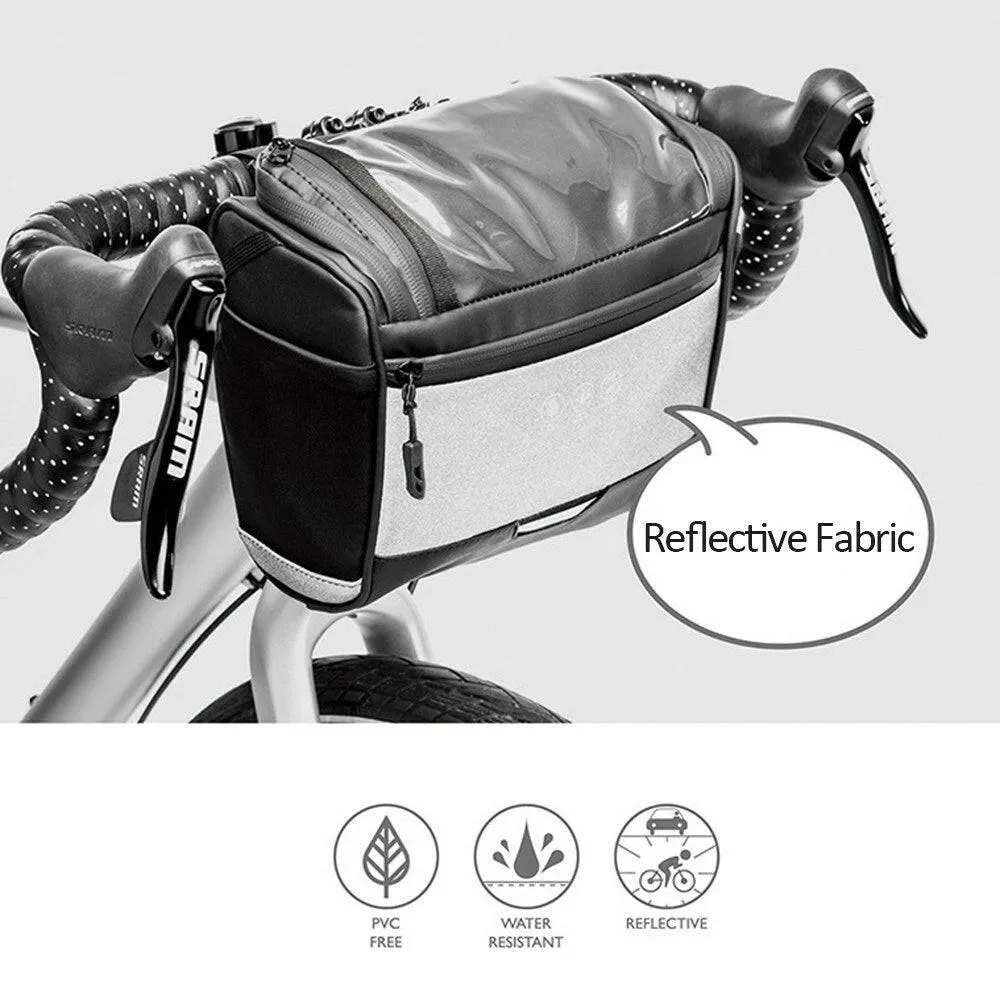 Waterproof Bicycle Handlebar Bag High-visibility Reflective MTB Road Bike Cycling Handlebar Bag Pack Shoulder Bag