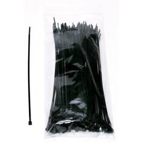 WHEELS Mfg Zip Ties 2.5 X 200 Mm Black Tool Qty 100/Bag