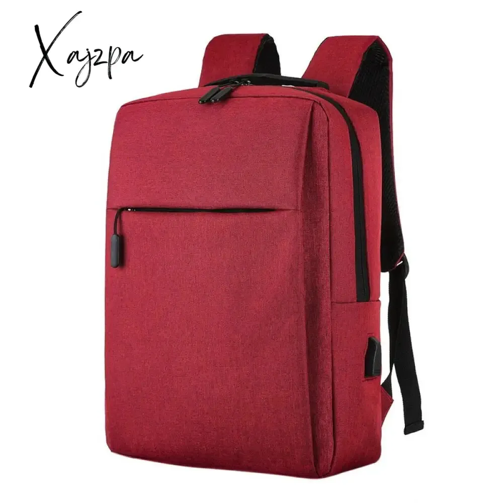 Xajzpa - New 15.6 inch Laptop Usb Backpack School Bag Rucksack Anti Theft Men Backbag Travel Daypacks Male Leisure Backpack Mochila