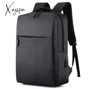 Xajzpa - New 15.6 inch Laptop Usb Backpack School Bag Rucksack Anti Theft Men Backbag Travel Daypacks Male Leisure Backpack Mochila