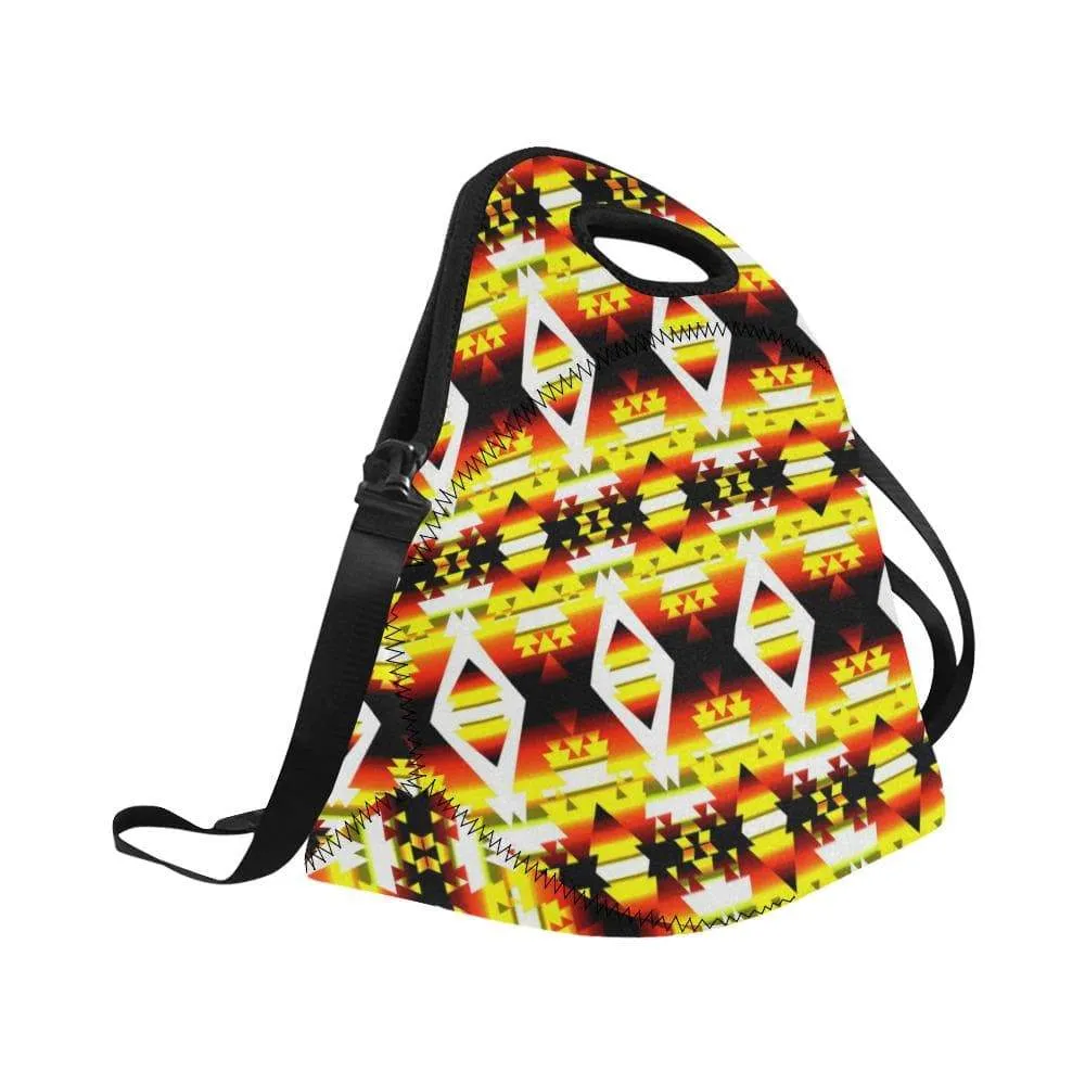 Yellow Winter Camp Neoprene Lunch Bag/Large