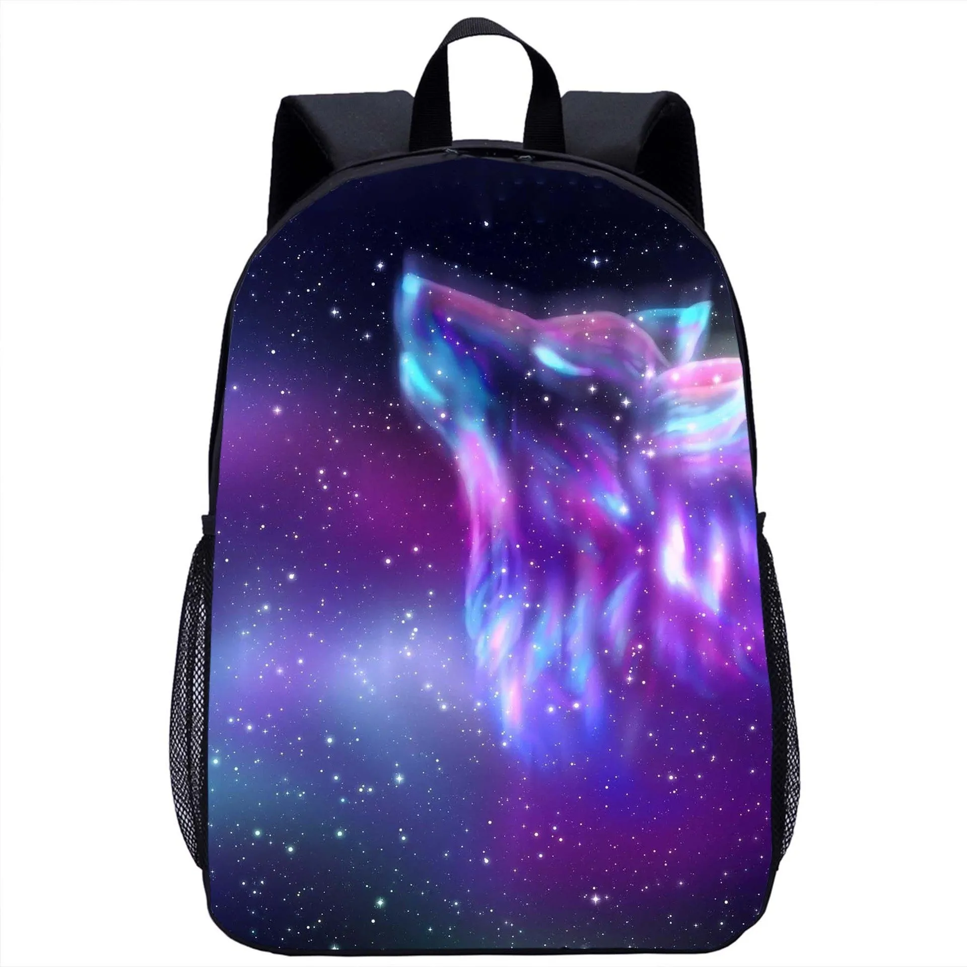 Youth Backpack Lion Print 17 Inch Large Capacity